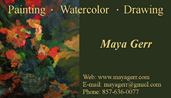 Business card for artist