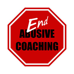 Logo for End Abusive Coaching - a project for Get Psyched Sports, an educational nonprofit for youth sports teams