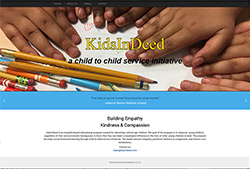 Informational website for a child-to-child service initiative program, Newton, MA